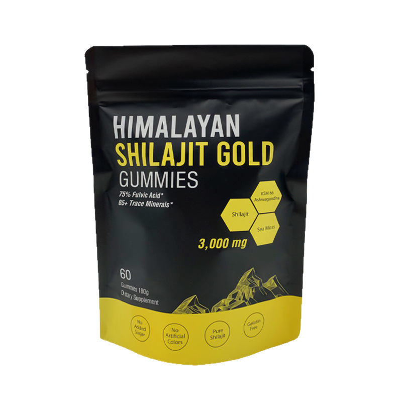 Himalayan Shilajit Gold Gummies 3000mg, Pure Shilajit with Ashwagandha & Sea Moss, 60 Count, No Sugar, Gelatin-Free