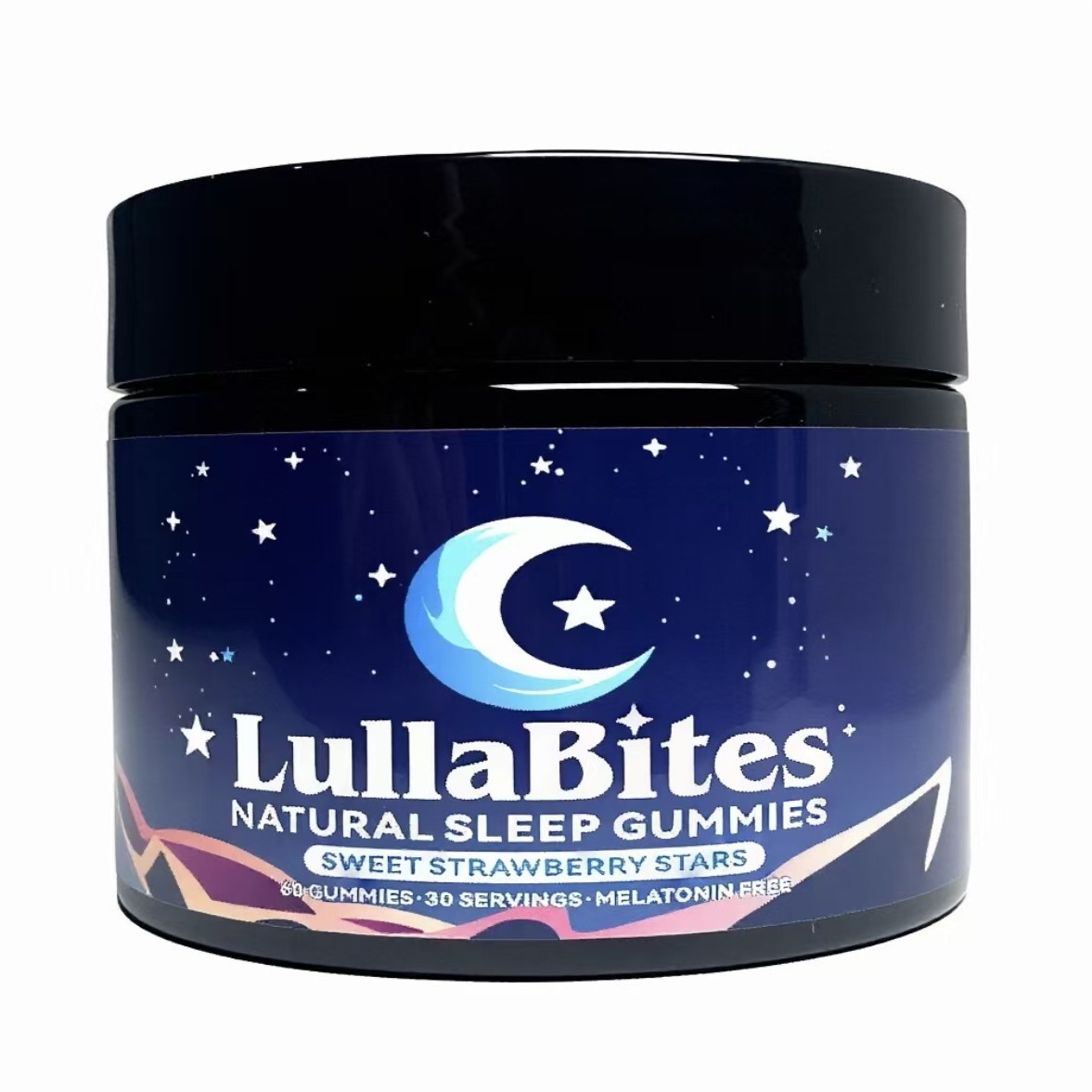 Moon Star Sleep Support Gummies, Natural Night Calming Supplement, Star Shaped Red Soft Chews